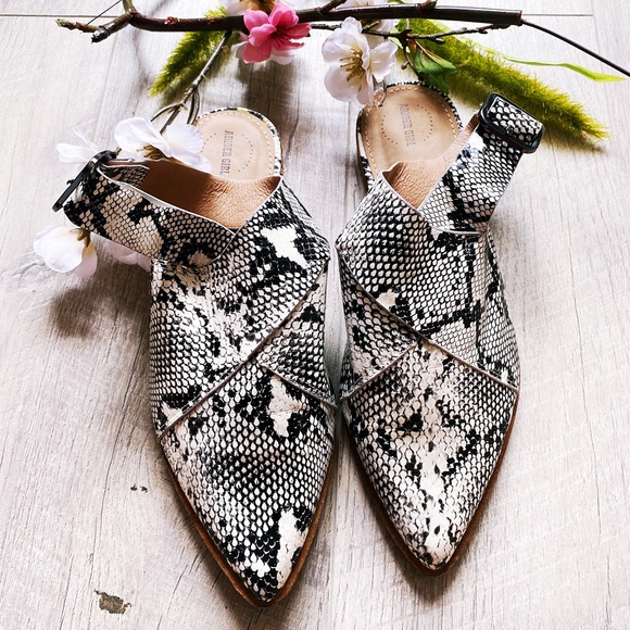 A Rider Girl slingback snake print pointed flats - Picture 9 of 11